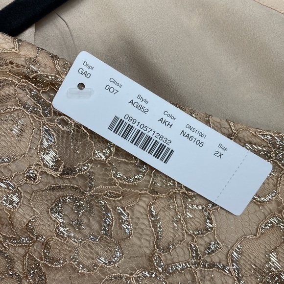 J. Crew metallic lace floral halter top 2X evening formal office shimmer - Picture 6 of 8